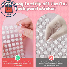 Self-Adhesive Pearl Stickers for Crafts – Assorted Sizes & Shapes (4366 PCS)