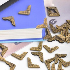500PCS Bronze Book Corner Protectors Metal Vintage Iron Decorative Photo Album
