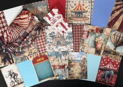 Circus Junk Journal Kit Ephemera Pack Vintage Carnival Scrapbook 101 Pieces