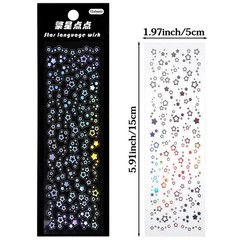 24 Sheets Holographic Korean Deco Stickers Glitter Star Moon Scrapbook