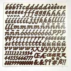 Creative Memories ABC/123 Sophisticate Letter Number Stickers 1 Sheet 3/4″ New
