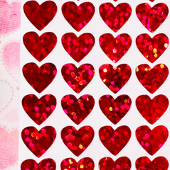 Holographic Sparkle Heart Stickers!~ 0.25 to 4 in ~ 13 Colors ~ Cards & Crafts!