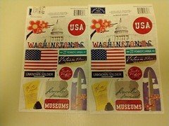 (2) Karen Foster Cardstock Sticker Washington DC Destinations Acid Free 5/29/23
