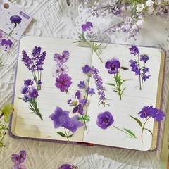40pcs/set Natural Flower Sticker for Scrapbooking,Self-Adhesive Scrapbooking diy