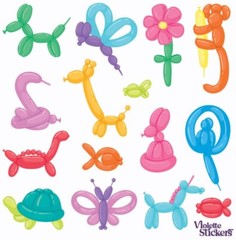 Violette Stickers Party Balloon Animals Crafts Planner Supply Scrapbook Birthday