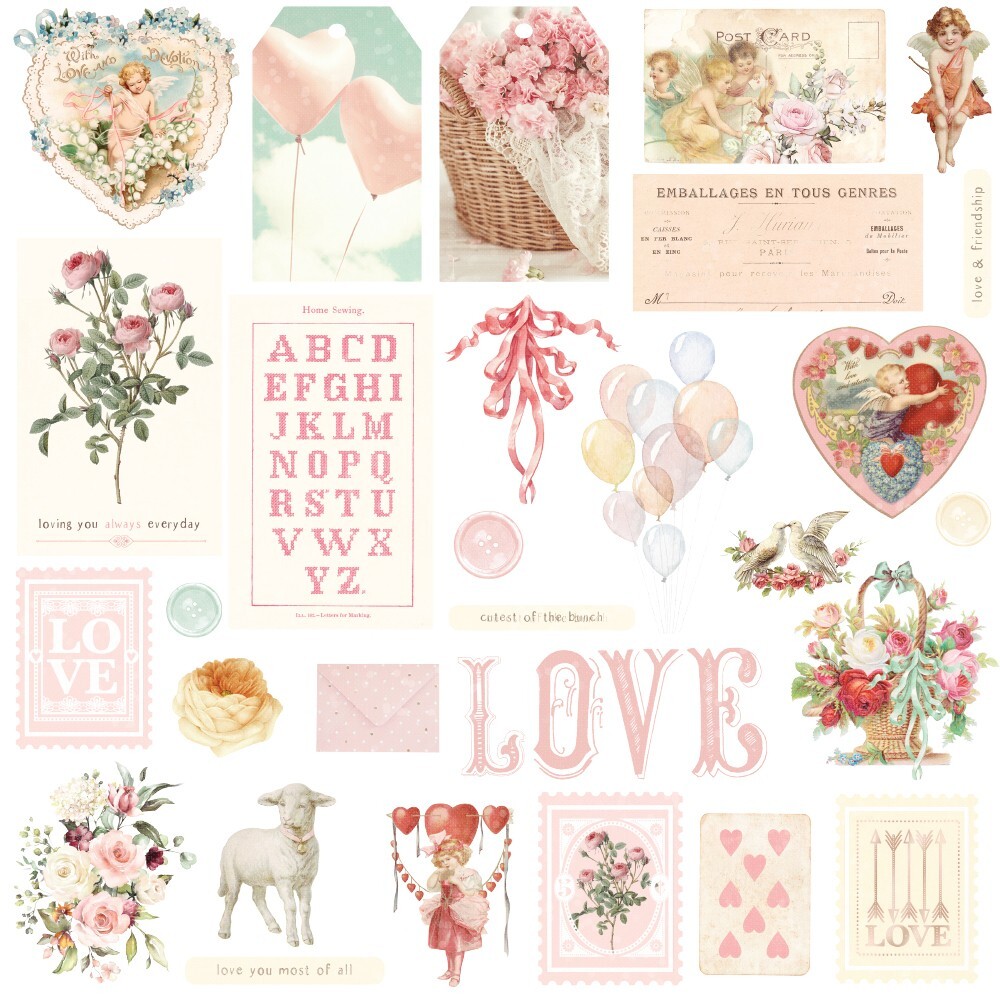 Prima Marketing – Magic Love Collection – Ephemera – Foil Accents