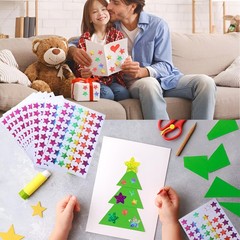 1440 Pcs Star Stickers, 0.6″ Holographic Rainbow Small Star, Colorful