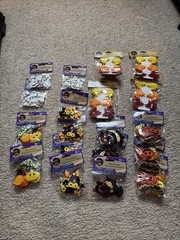 Halloween Scrapbook Felt Stickers, Fall Leaves, & Googly Eyes LOT OF 19