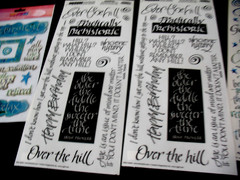 Teri Martin Dimensional stickers Retirement, Over The Hill