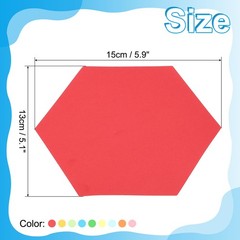 108 Pcs 5.1×6″Cutouts Paper Hexagon Assorted Color Paper Multicolor