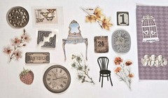 People & Children Junk Journal Kit Vintage Style Paper Stickers Images Ephemera