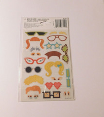 American Greetings 41 Removable ~Boy Girl Face~ Hair Nose Stickers Sealed Pack