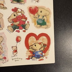 1 Sheet of Vintage AGC Heart Koala Stickers – 12 Stickers on the Sheet
