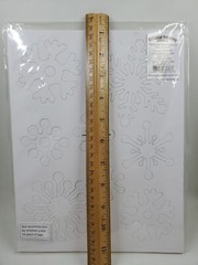 CCP4 Oriental Trading Blank White Chipboard Snowflakes Pack 6 Sheets