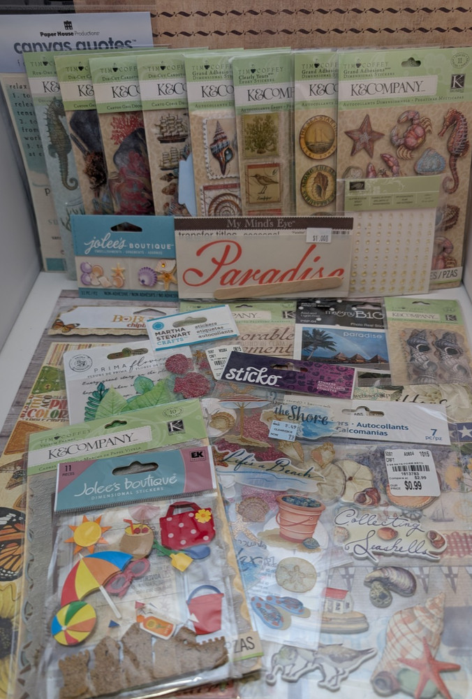 Huge Sticker Bundle Beach Paradise Vacation Ocean Jolees Bo Bunny K & Company-s3