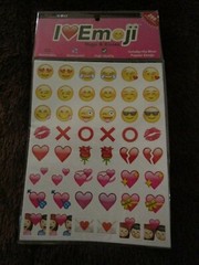 Emoji Sticker Small Hugs & Kisses 288pc I Love Emoji Stickers Hearts