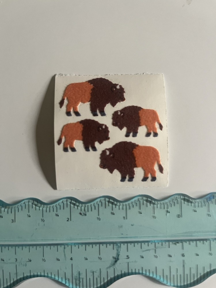 Vintage Sandylion Stickers Fuzzy Buffalo Module
