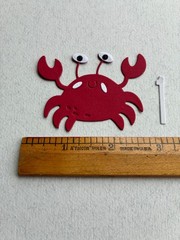 Paper Scrapbook Embellishments die cut layered card stock RED Crab