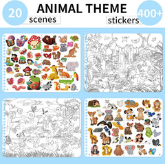 Animal Sticker Book for Kids – 20 Themes, over 400 Stickers
