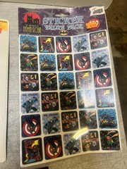 Batman Stamper, Crayons, Stickers, Pins, Slicker (X6) Lot (All New/sealed)