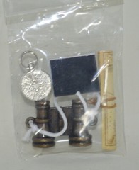 Mini Travel Crafting Scrapbooking Embelishments Items Map Passport Binoculars Co