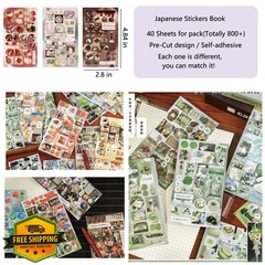 MisKepaa Dreamcore Sticker Book 40 Sheets Vintage Scrapbook Kawaii