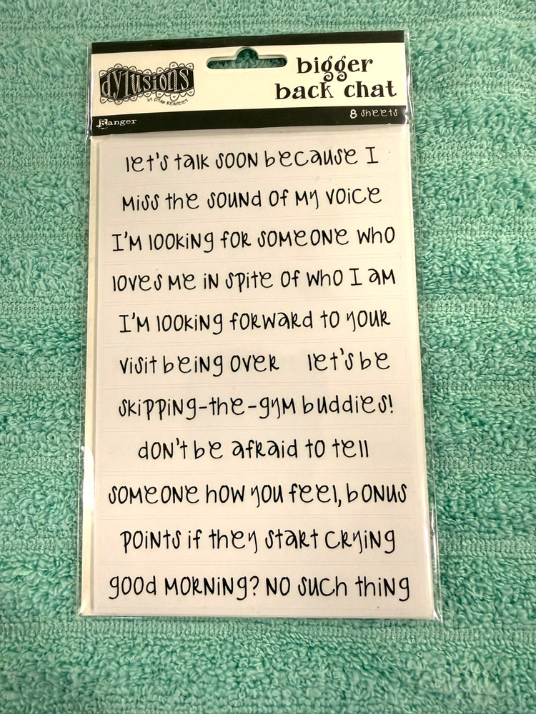 Dyan Revelry’s Dylusions Dyalog Bigger Back Chat Stickers 8 Sheets Scrapbooking