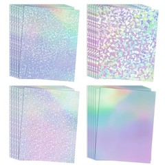 Self Adhesive A4 Sheets, 25 Clear Laminate, Waterproof Sticker Paper,Star Patter