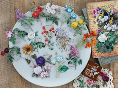 100 Pieces Vintage Flower Stickers Set – Big 3.4″ Waterproof Clear Botanical Flo