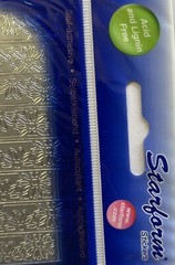SILVER FLOWER BORDER Outline Stickers(4”x9”)Starform•Garden •Strips•Blooming