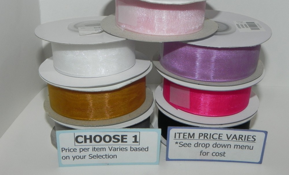 Stampin Up Choose 1 Roll – 7/8 Wide Organdy Ribbon – Pick 1 USED
