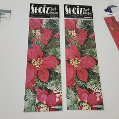 NEW Lot CHRISTMAS HOLIDAY Scrapbook Borders Laser Cut Holly Poinsettia Shotz -G