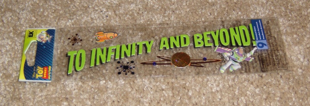 Disney EK Success Jolees Dimensional Title Sticker ~ Toy Story..To Infinity….