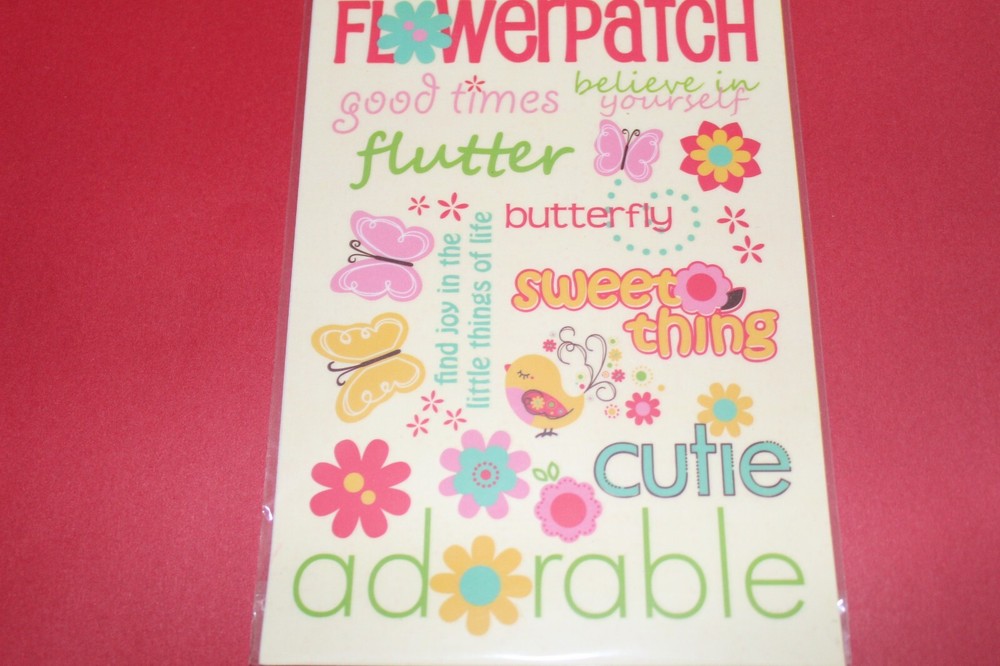 IMAGINISCE » LUCY BIRD COLLECTION » Rub-ons, 001910 – FLOWER PATCH