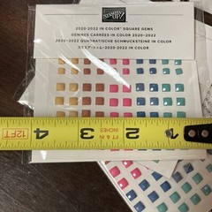 Stampin Up Crafting Supplies Rhinestones Gems Sequins Cork Self Adhesive Lot/7