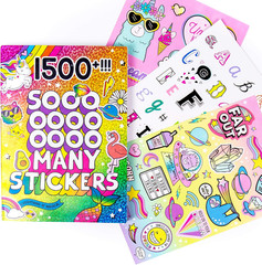 Sticker Book with Large and Small Sizes, Kids Stationary for Water Bottle, Noteb