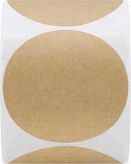 2″ Round Brown Kraft Paper Stickers Packaging Sealing Total 300 Labels Per Ro…