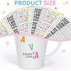 30 Sheets Vinyl Letters Stickers Small, Tiny Letter and Number Stickers 1/2 i…