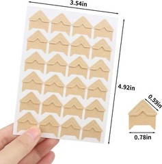 12 Sheets Photo Corner Stickers, 6 Colors Self Adhesive Photo Mounting Corners