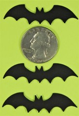 100 Bat Die Cut Punchies, 5 Different Bats 20 Each, HEAVYWEIGHT Cardstock