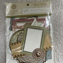 Lot of 7 Anna Griffin K&Company Scrapbooking Card Making Embellishments Die Cuts