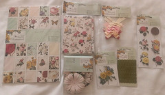 Docrafts Papermania Botanicals Set Paper Pack Cards 3D Bloomers Ribbon /597