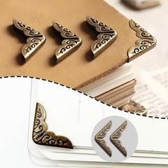 100 Pcs 20mm Bronze Metal Book Corner Protectors Vintage Photo Corner Protector