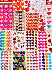 399+ STICKERS | Love Valentine Day Theme Cards Hearts Flowers Teacher School Lot