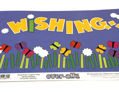 EK Success Scrapbook Title Over-all Wishing Butterfly Insect Flower Floral NEW