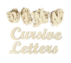 3 Inch 284 Pieces Wooden Letters Unfinished Wood Letters for Crafts Cursive A…