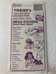 TREND ENTERPRISES MEGA STICKERS T-2052 UP WITH ME VINTAGE 1990 NEW IN PACKAGE