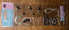 Jolees Cowboy Title Hats Rope Rodeo Stars 3D Western Farmer Scrapbook Stickers