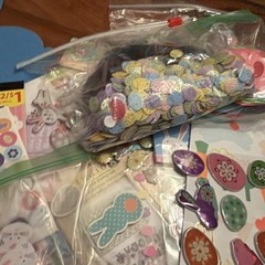 Easter Spring Scrapbooking Crafting Lot Hundreds Stickers Ribbon Misc Tons