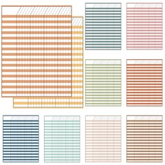 10Pack Boho Dry Erase Incentive Chart 17″ x13″ Multi-Color Classroom Laminate…